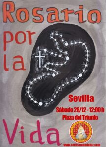 Cartel Rosario Por la vida Sevilla